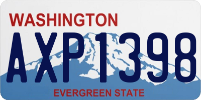 WA license plate AXP1398