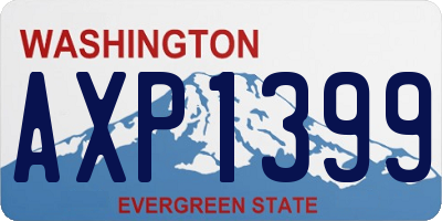 WA license plate AXP1399