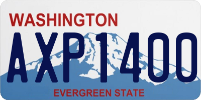 WA license plate AXP1400