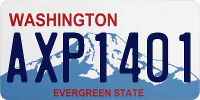 WA license plate AXP1401