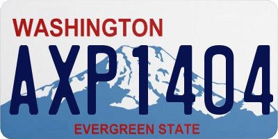 WA license plate AXP1404