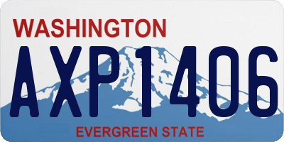 WA license plate AXP1406