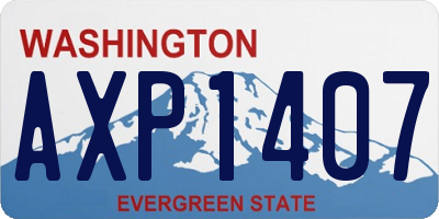 WA license plate AXP1407