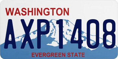 WA license plate AXP1408