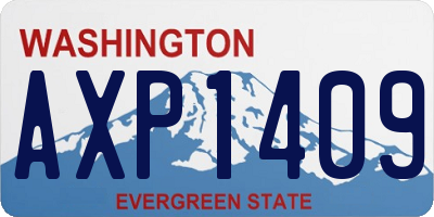 WA license plate AXP1409