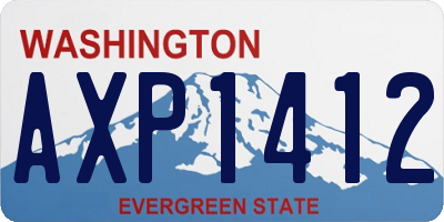 WA license plate AXP1412