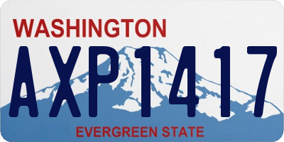 WA license plate AXP1417