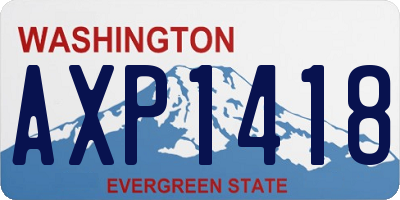 WA license plate AXP1418
