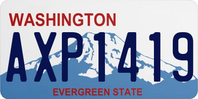 WA license plate AXP1419