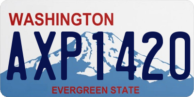 WA license plate AXP1420