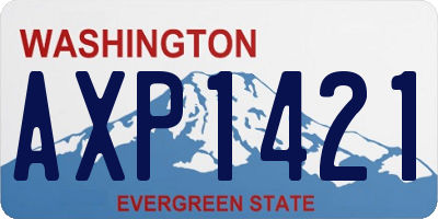 WA license plate AXP1421