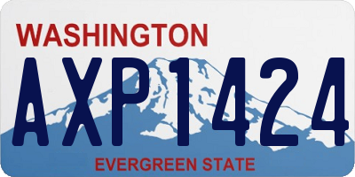 WA license plate AXP1424