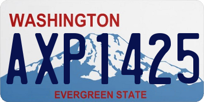WA license plate AXP1425