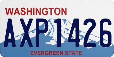 WA license plate AXP1426