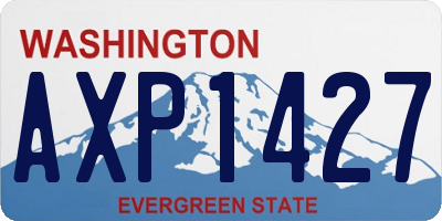 WA license plate AXP1427