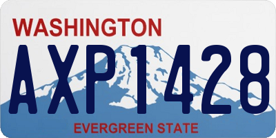 WA license plate AXP1428