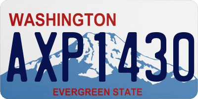 WA license plate AXP1430