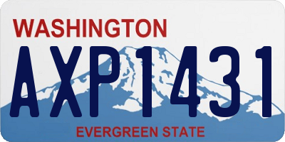 WA license plate AXP1431