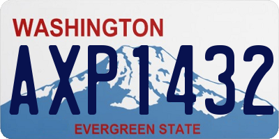 WA license plate AXP1432