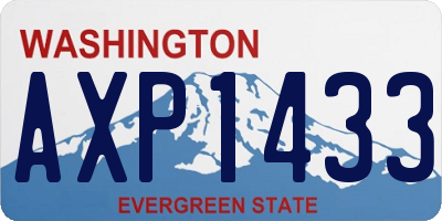 WA license plate AXP1433