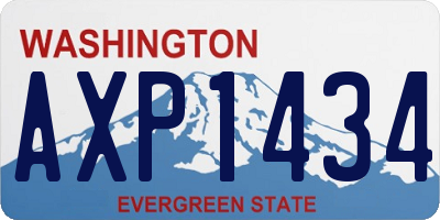 WA license plate AXP1434