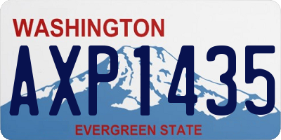 WA license plate AXP1435