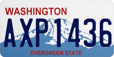 WA license plate AXP1436