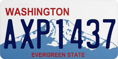 WA license plate AXP1437
