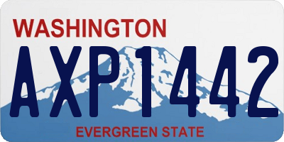 WA license plate AXP1442