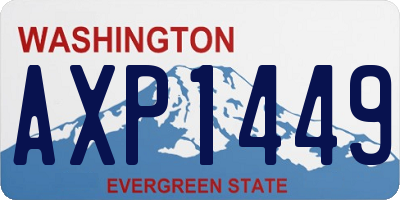 WA license plate AXP1449