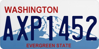 WA license plate AXP1452
