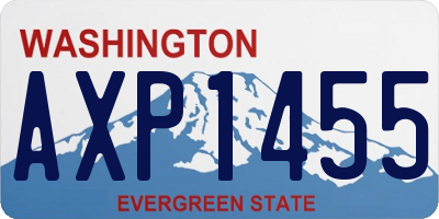 WA license plate AXP1455