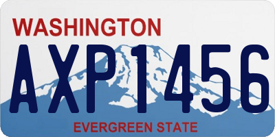 WA license plate AXP1456