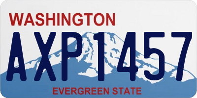 WA license plate AXP1457