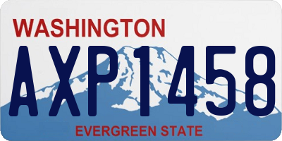 WA license plate AXP1458