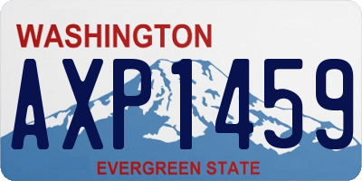 WA license plate AXP1459