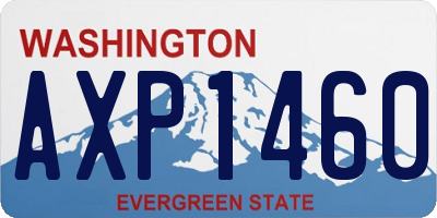 WA license plate AXP1460