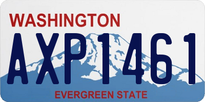 WA license plate AXP1461