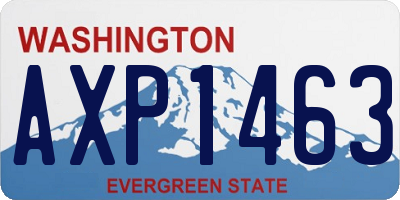 WA license plate AXP1463