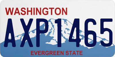 WA license plate AXP1465