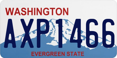 WA license plate AXP1466