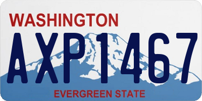 WA license plate AXP1467