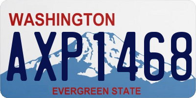 WA license plate AXP1468