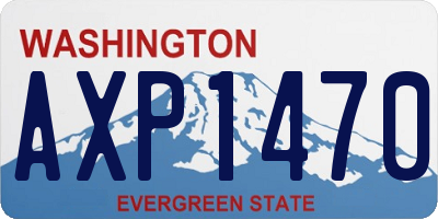 WA license plate AXP1470