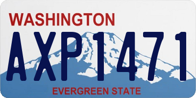 WA license plate AXP1471