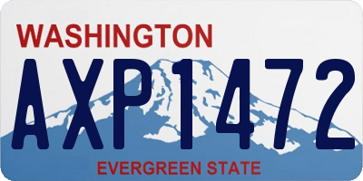 WA license plate AXP1472