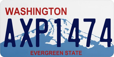 WA license plate AXP1474