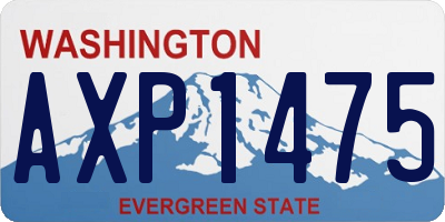 WA license plate AXP1475