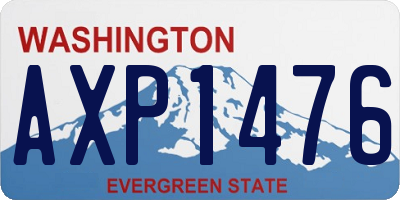 WA license plate AXP1476