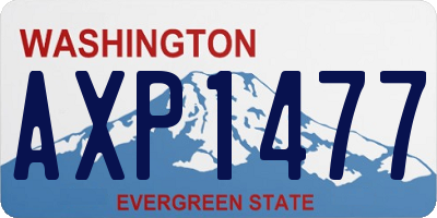 WA license plate AXP1477